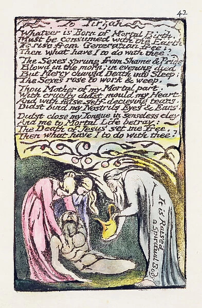 To Tirzah, plate 42 (Bentley 52) from Songs of innocence and of Experience