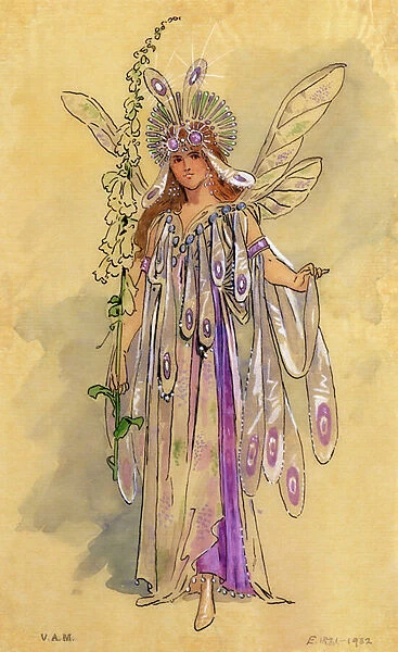 Titania, Queen of the Fairies. Costume design for 'A Midsummer Night