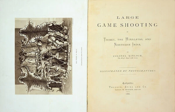 Title page and frontispiece of Large Game Shooting in Tibet