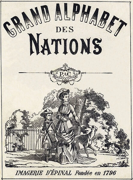 Title page of the 'Grand alphabet des nations'end of 19th century (print)