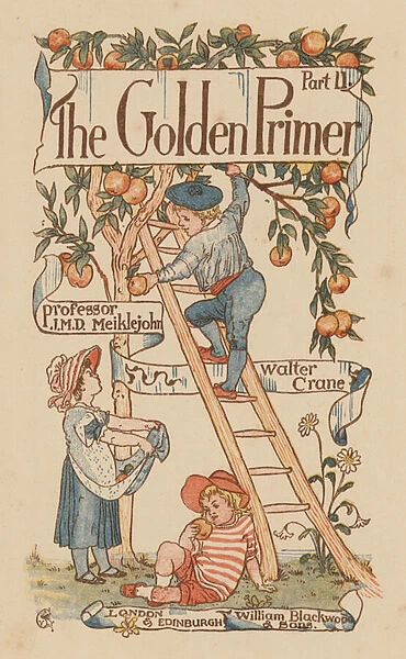 Title-page illustration for The Golden Primer (colour litho)