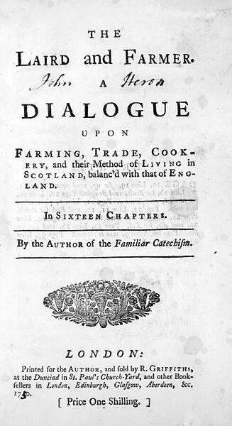 Title Page for The Laird and Farmer by the Author of the Familiar Catechism