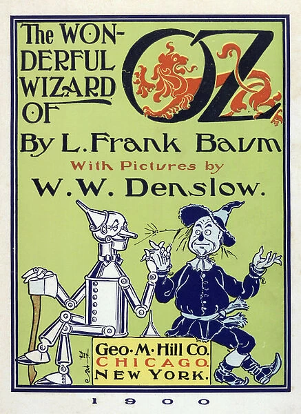 Title page from The Wonderful Wizard of Oz by Lymna Frank Baum (1856 - 1919) pub