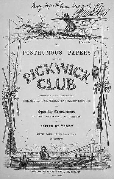 Titlepage for The Posthumous Papers of the Pickwick Club by Charles Dickens
