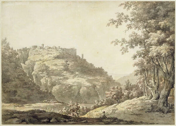 Tivoli, c. 1768 (w  /  c and pen and grey ink over graphite on laid paper)