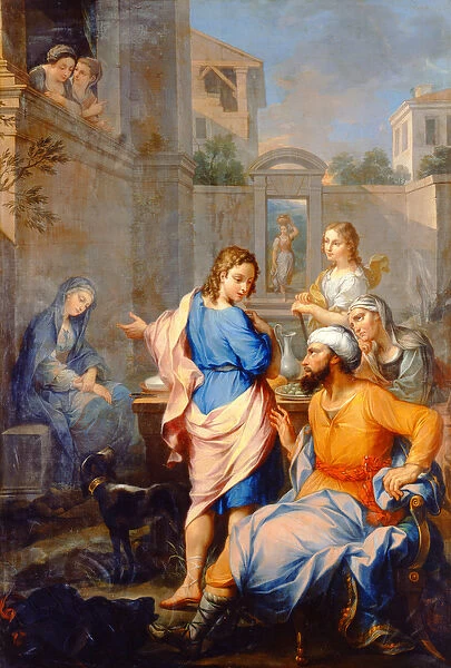 Tobias Asking Raguel for his Daughter, Sarahs, Hand in Marriage, 1733 (oil