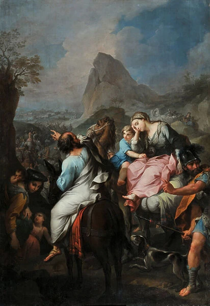 Tobies life: 'Captivite of the Israelites'(oil on canvas)