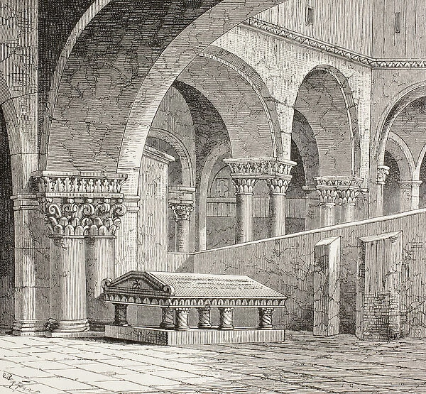 Tomb of Godfrey de Bouillon in the Church of the Holy Sepulchre, Jerusalem, c. 1880