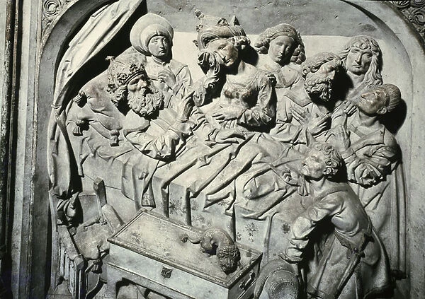Tomb of Henri II (973-1024) and his wife Kunigunde, detail of the Death of the Emperor