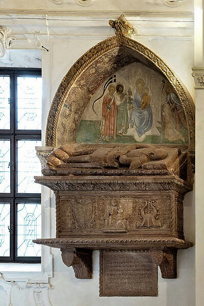 Tomb of Marco Thiene and fresco, Chiesa di Santa Corona, Vicenza, Italy (photo)