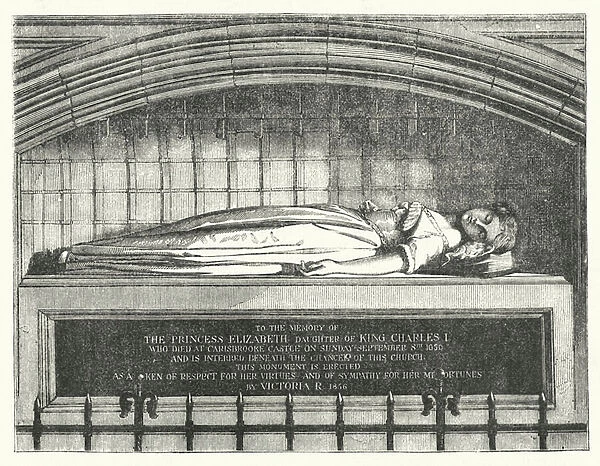 Tomb of The Princess Elizabeth (engraving)