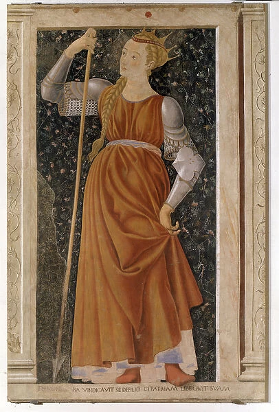Tomyris the queen who reigned over the Massagetae (Fresco, 15th century)
