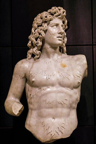 Torso of triton, 180-193 (White marble)