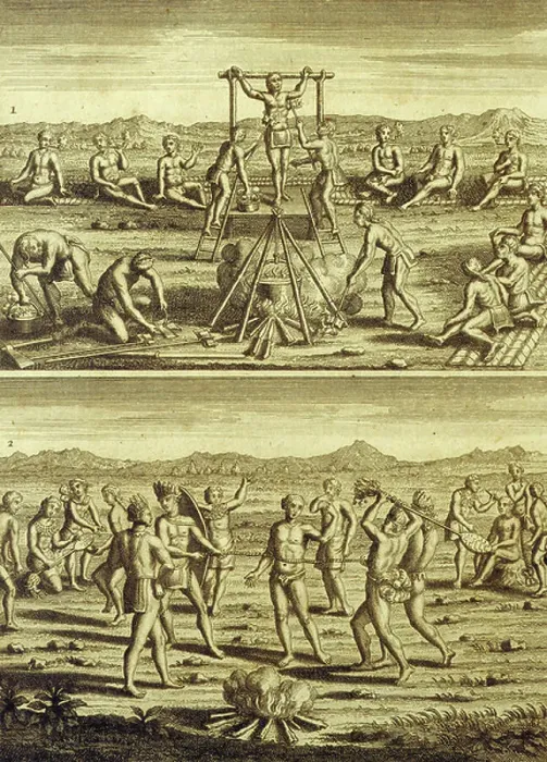 Framed Print : Torturing Enemies, Illustration from The Customs of the American Savages Compared with the Customs of Ancient Times by Joseph Francois Lafitau, 1724 Framed Print : Torturing Enemies, Illustration from The Customs of the American Savages Compared with the Customs of Ancient Times by Joseph Francois Lafitau, 1724