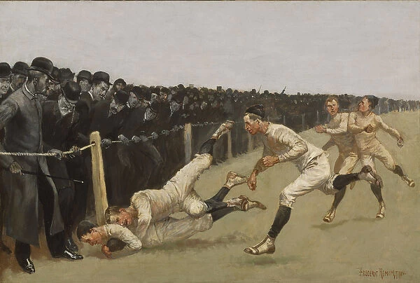Touchdown, Yale vs. Princeton, Thanksgiving Day, Nov. 27, 1890 (oil on canvas)