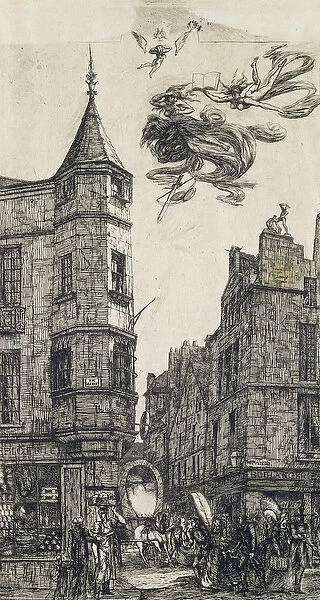 Tourelle, Rue de L Ecole de Medecine, 22, 1861 (etching)
