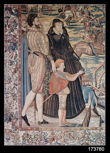 The Tournament, made by a Brussels workshop, c. 1582-85 (tapestry) (detail)