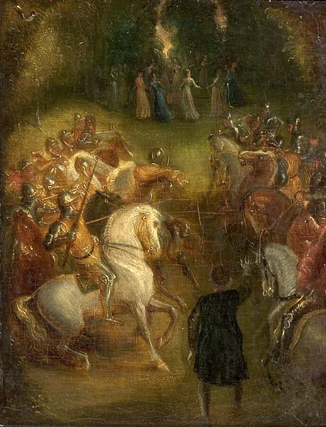 The Tournament (oil on wood)