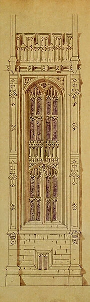 Tower design, from a folder of New Palace of Westminster drawings