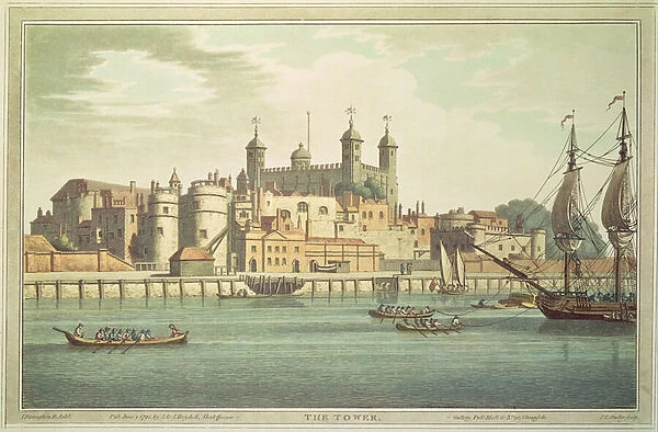 Tower of London, 1795 (colour litho)