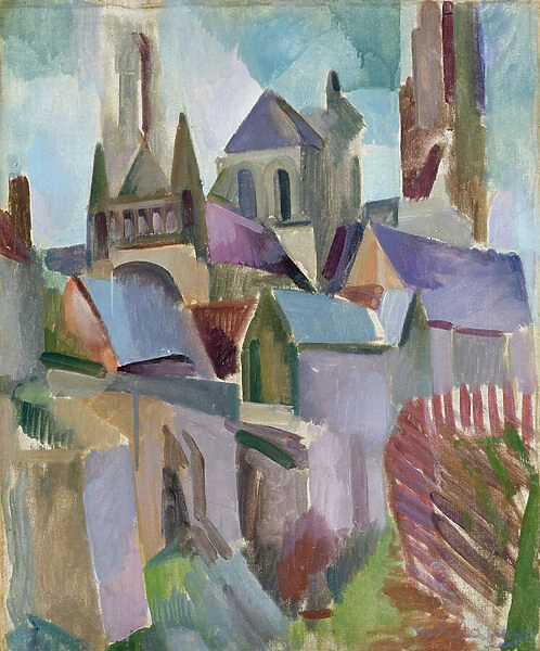 Towers of Laon, 1912 (oil on canvas)