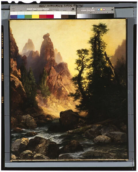 Below the Towers of Tower Falls, Yellowstone Park, 1909 (oil on canvas)