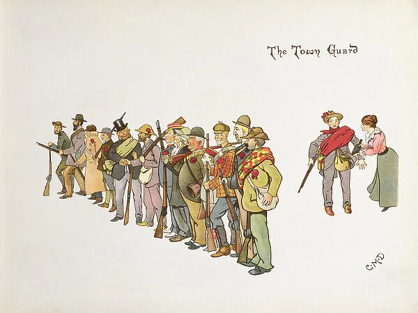 The Town Guard, from The Leaguer of Ladysmith, 1900 (colour litho)