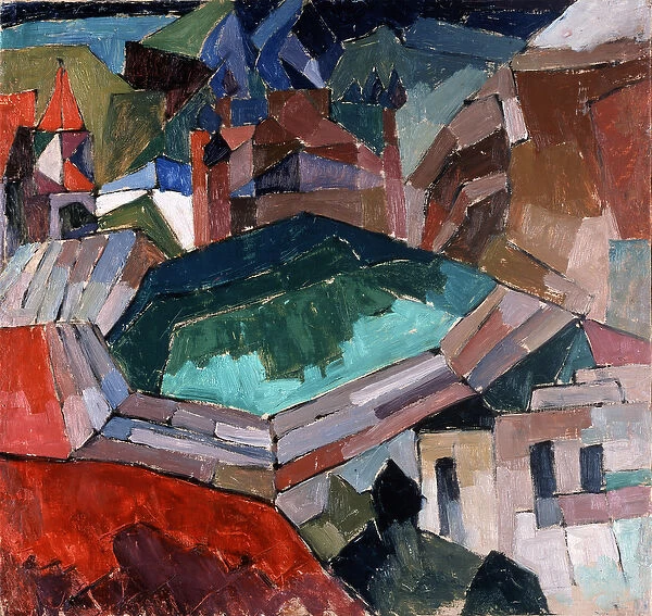 Town in Southern Russia, c. 1914-16 (oil on canvas)