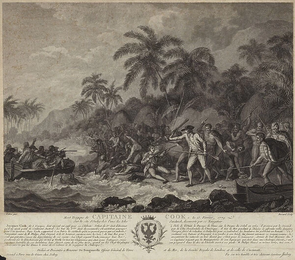 The tragic death of Captain Cook (engraving)
