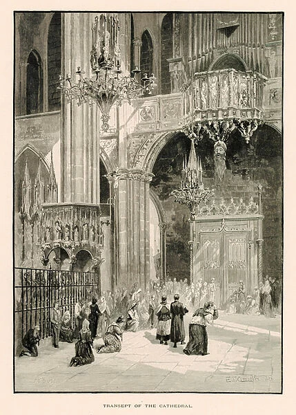 Transept of the Cathedral (litho)