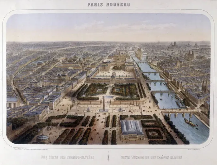 Framed Print : Transformations of Paris under the Second Empire, Paris Haussmann