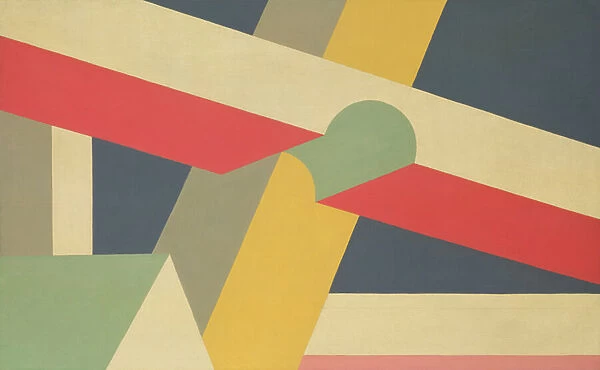 Transverse Beams, 1928-32 (oil & pencil on canvas)