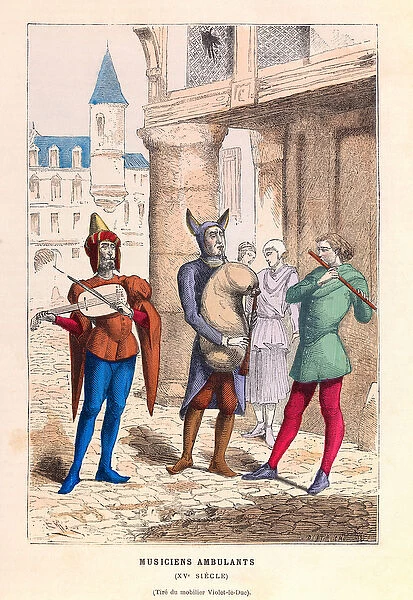Travelling musicians in Paris in the 15th century - Travelling musicians