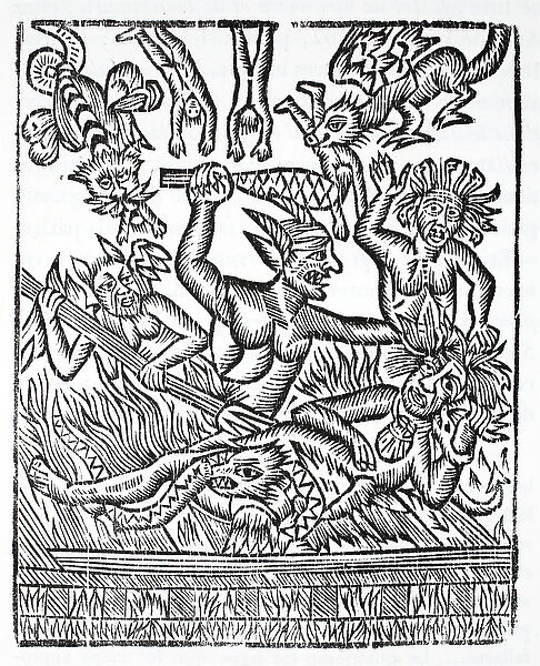 The treatment of the soul by demons, suffering and exasperated (litho)