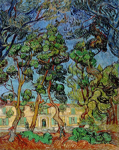 Trees in the Garden of St. Pauls Hospital, 1889 (oil on canvas)