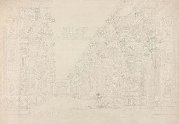 Tremal Naigs Choultry, Madura, July 1792 (pencil on paper) (see also 195090)