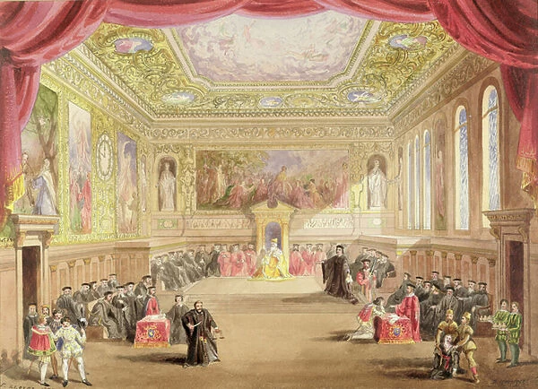 The Trial, Act IV, Scene I from Charles Keans production of