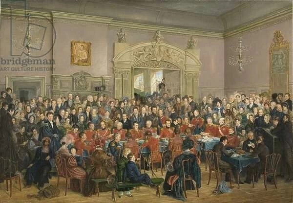 The Trial of Colonel Brereton, 1834 (oil on canvas)