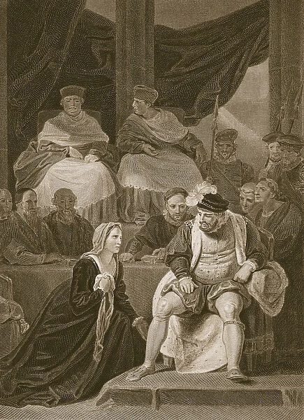 Trial of the Marriage of Henry VIII, engraved by T. Holloway
