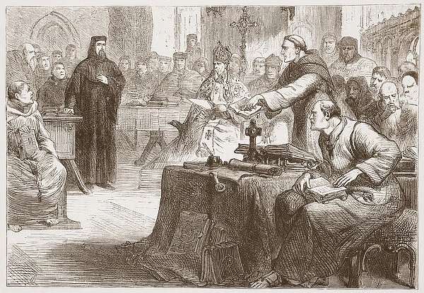 Trial of Wicliffe, illustration from The History of Protestantism