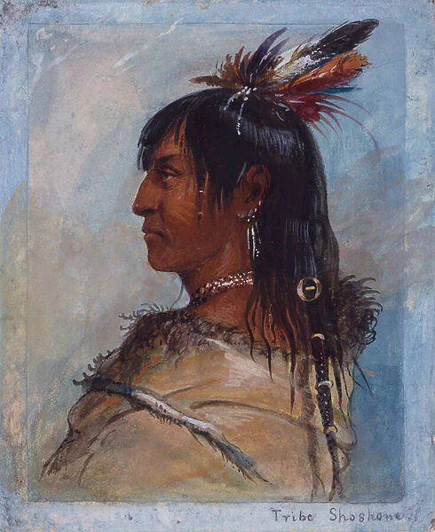 Tribe Shoshone, c. 1837 (pen and ink, w  /  c and gouache on paper)
