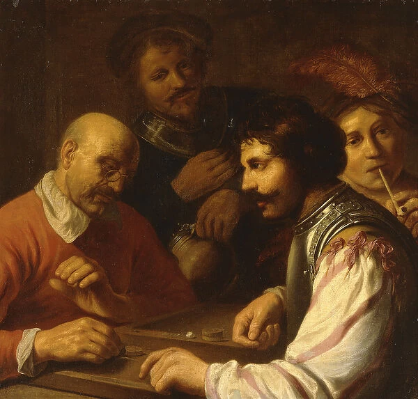 Tric-Trac Players in an Inn, c. 1623-5 (oil on canvas)