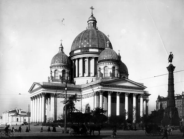 The Trinity Cathedral, St. Petersburg (b  /  w photo)