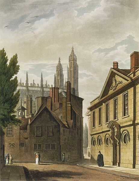 Front of Trinity Hall, Cambridge, from The History of Cambridge