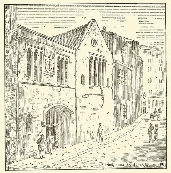 Trinity House, Broad Chare, Newcastle, 1888 (engraving)