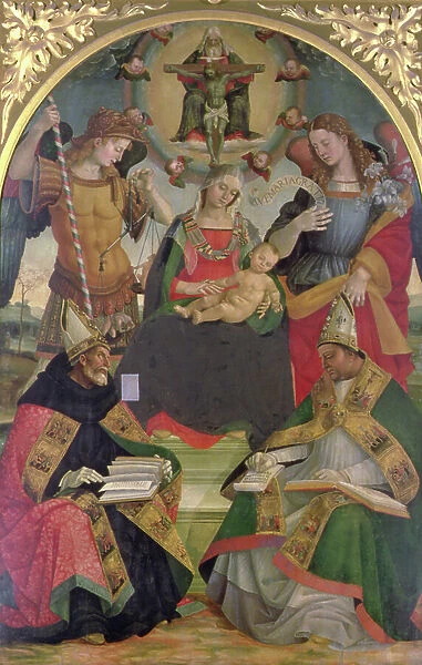 The Trinity, Madonna and Child, Angels and Saints, c. 1505-08 (oil on panel)
