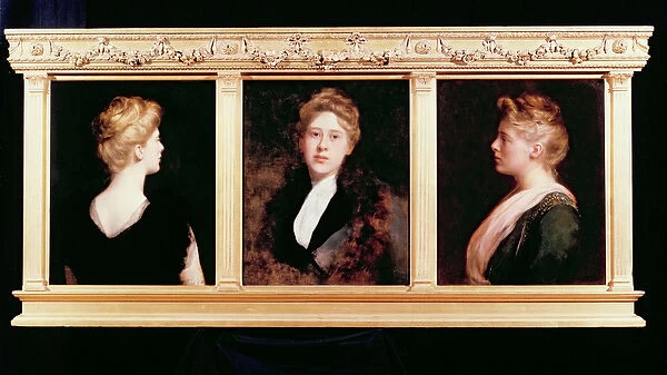Triple Portrait of a Woman (oil on canvas)