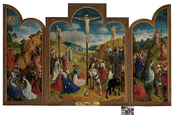 Triptych of the Crucifixion (oil on panel)