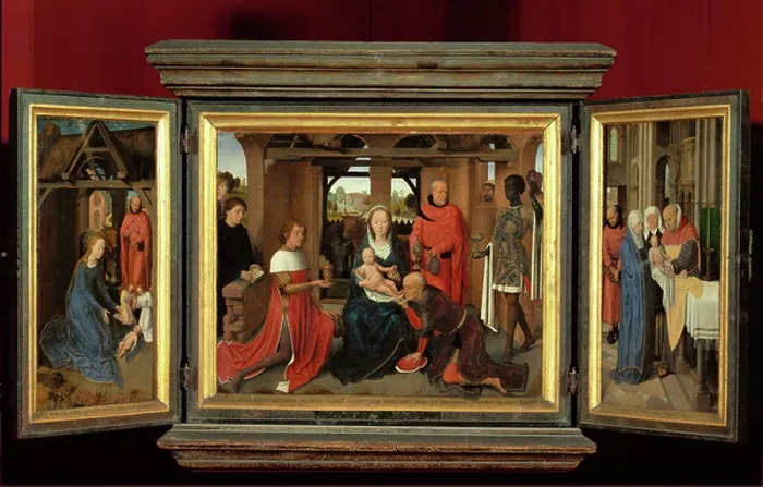 Framed Print : Triptych of Jan Floreins (panting)