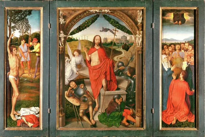 Framed Print : Triptych of the Resurrection